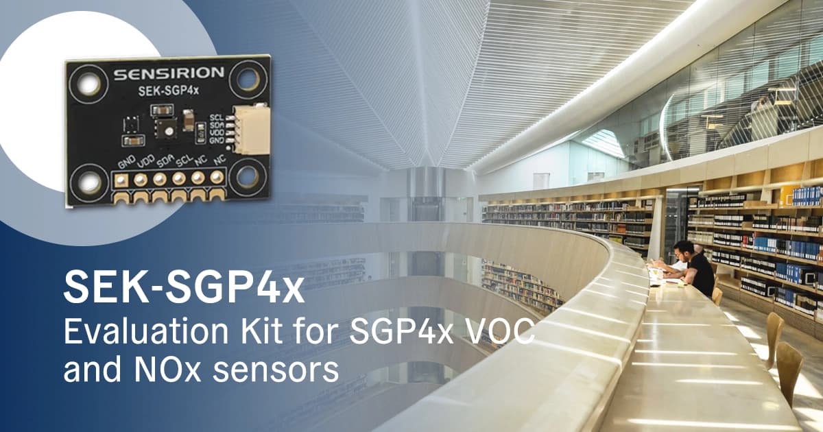 Sensirion's SEK-SGP4x Evaluation Kit for VOC and NOx sensor prototyping is now available worldwide